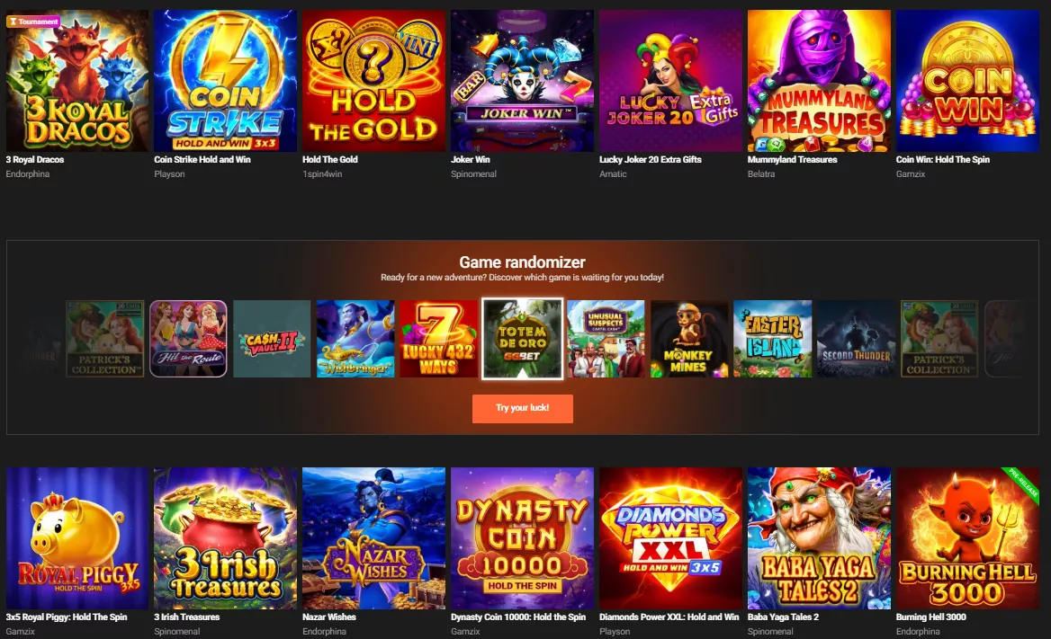 GGBet casino slots